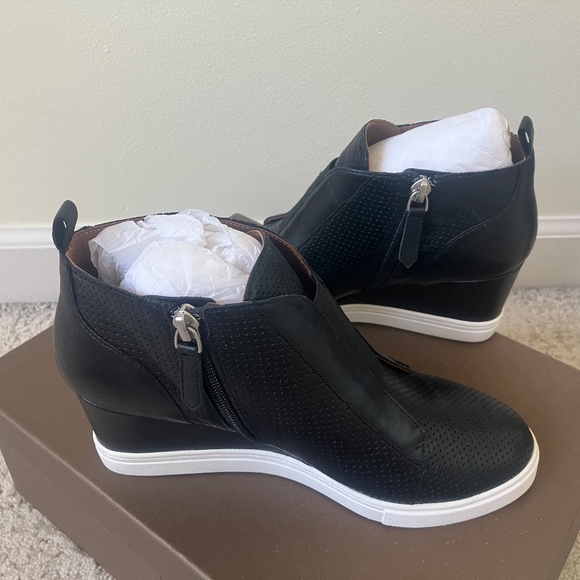 Paolo Anna Black Wedge Shoes Size 7.5 - Picture 1 of 15